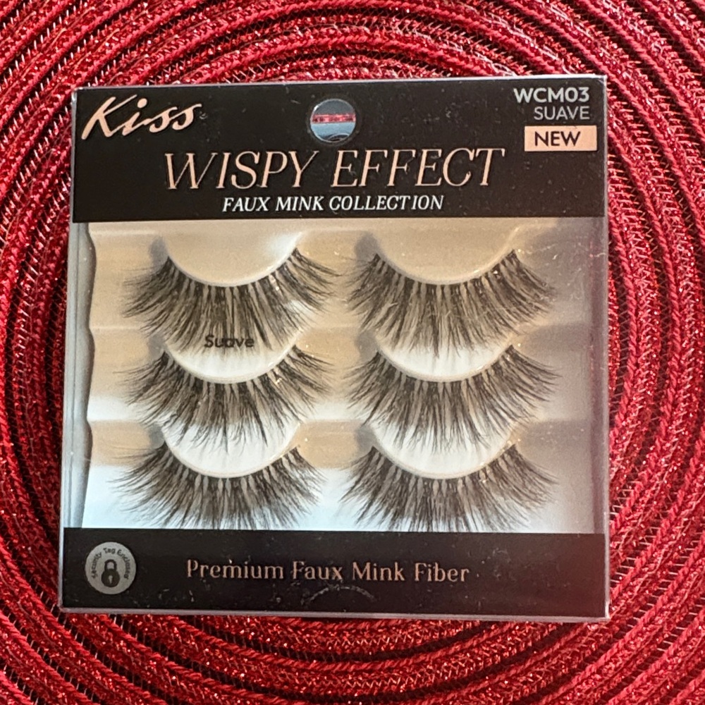 Kiss Wispy Effect Faux Mink Lashes - Suave Black